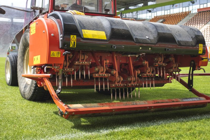 Lawn Aeration Equipment Close-Up